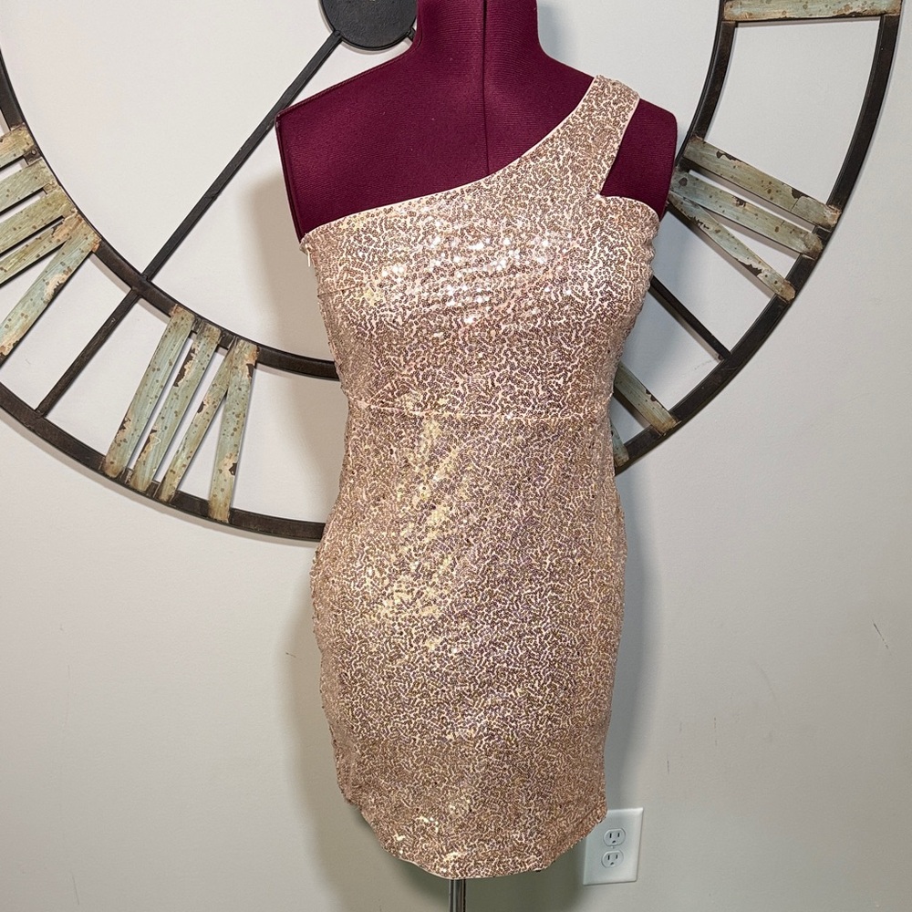One-Shoulder Sequin Dress
